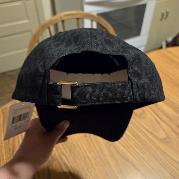 Brand new!! NWT Authentic Michael Kors black & grey adjustable signature MK hat - Picture 6 of 11